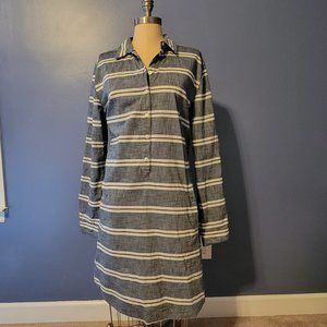 LOFT striped shirt dress